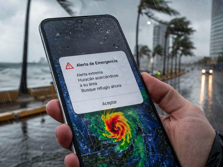 México ampliará alertas de celulares en 2026 para advertir de huracanes, incendios y otros