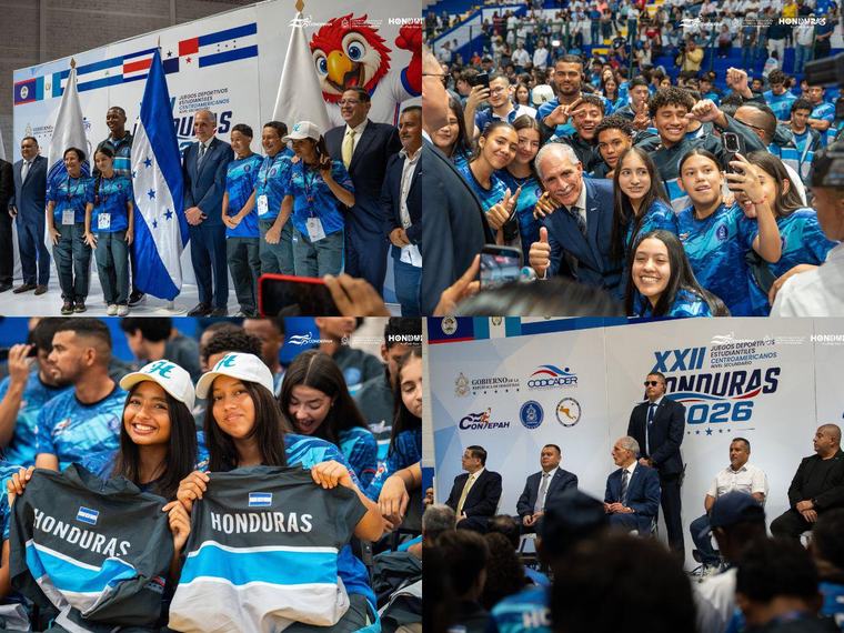 Honduras se prepara: Asfura juramenta a los 589 atletas del CODICADER 2026