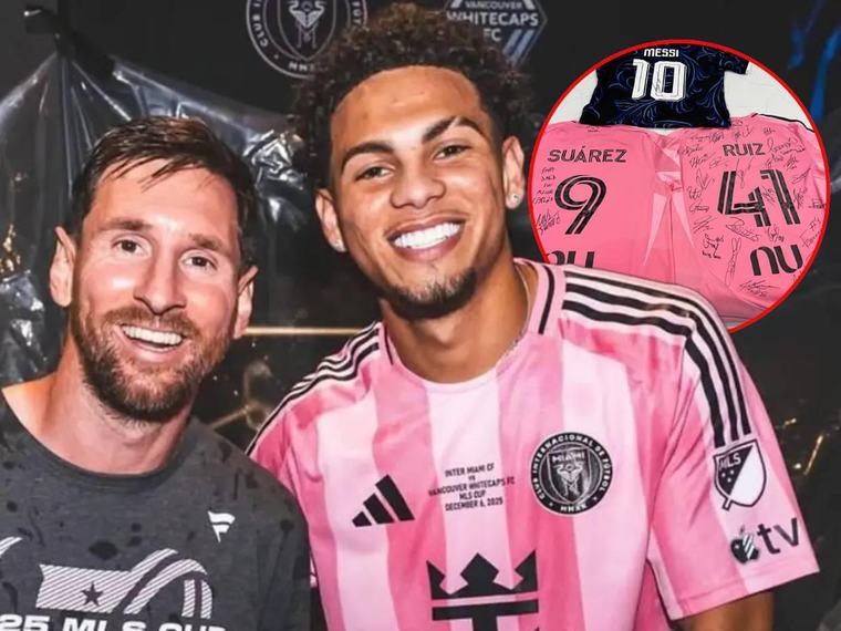 Messi sorprende al hondureño David Ruiz tras salir del Inter Miami: El regalo que le dio